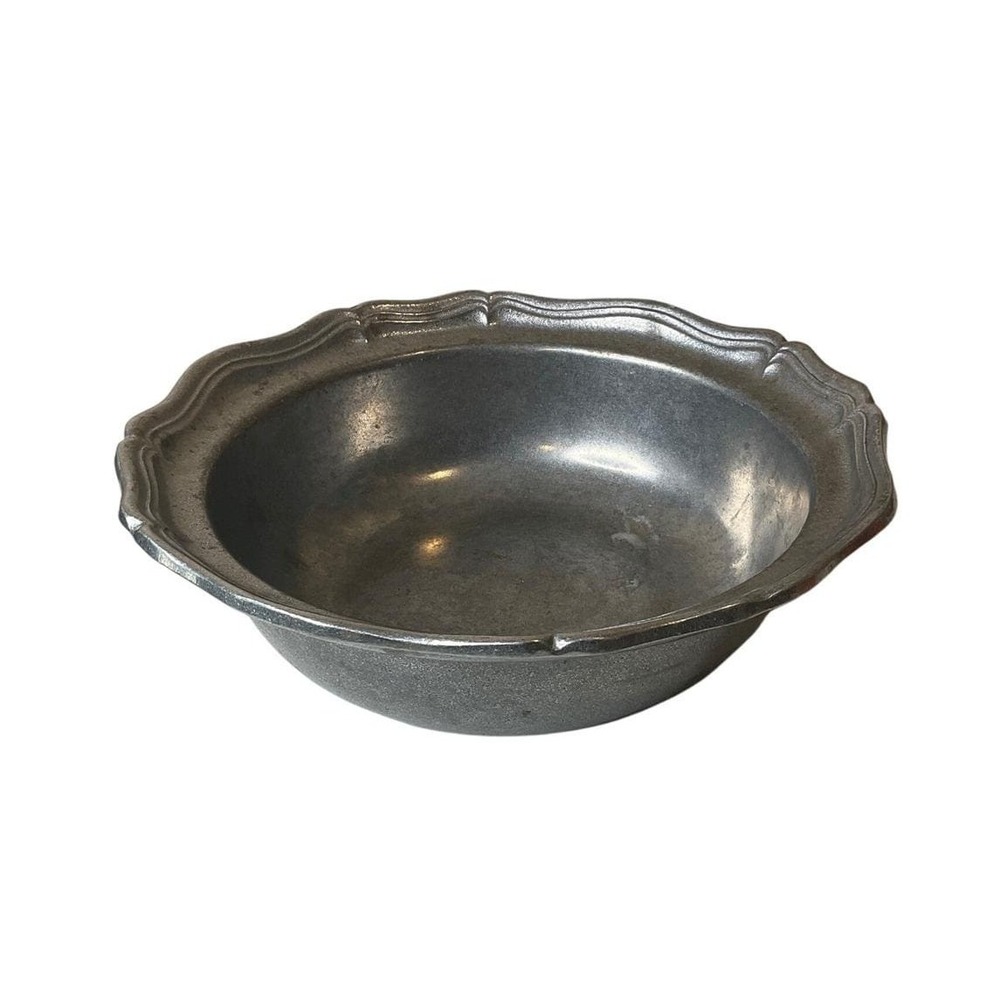 Wilton Mount Serving Bowl Joy PA USA Pewter Queen Anne 11" American Patina USA